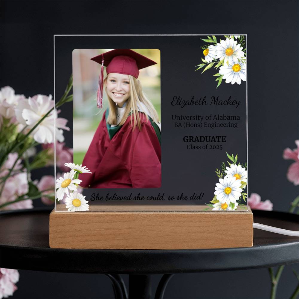She Believed She Could, So She Did|Personalized Graduation Plaque