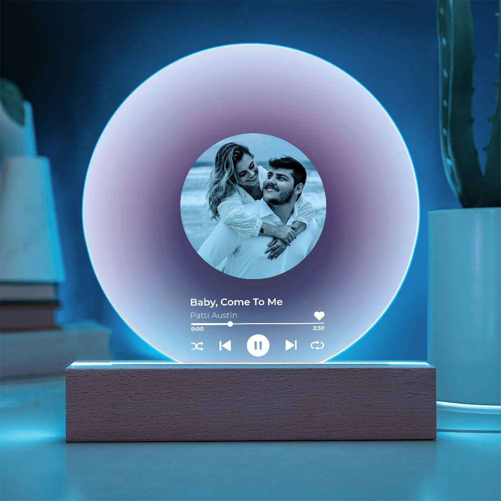 Personalized Vinyl Record with Photo - Acrylic Song Plaque