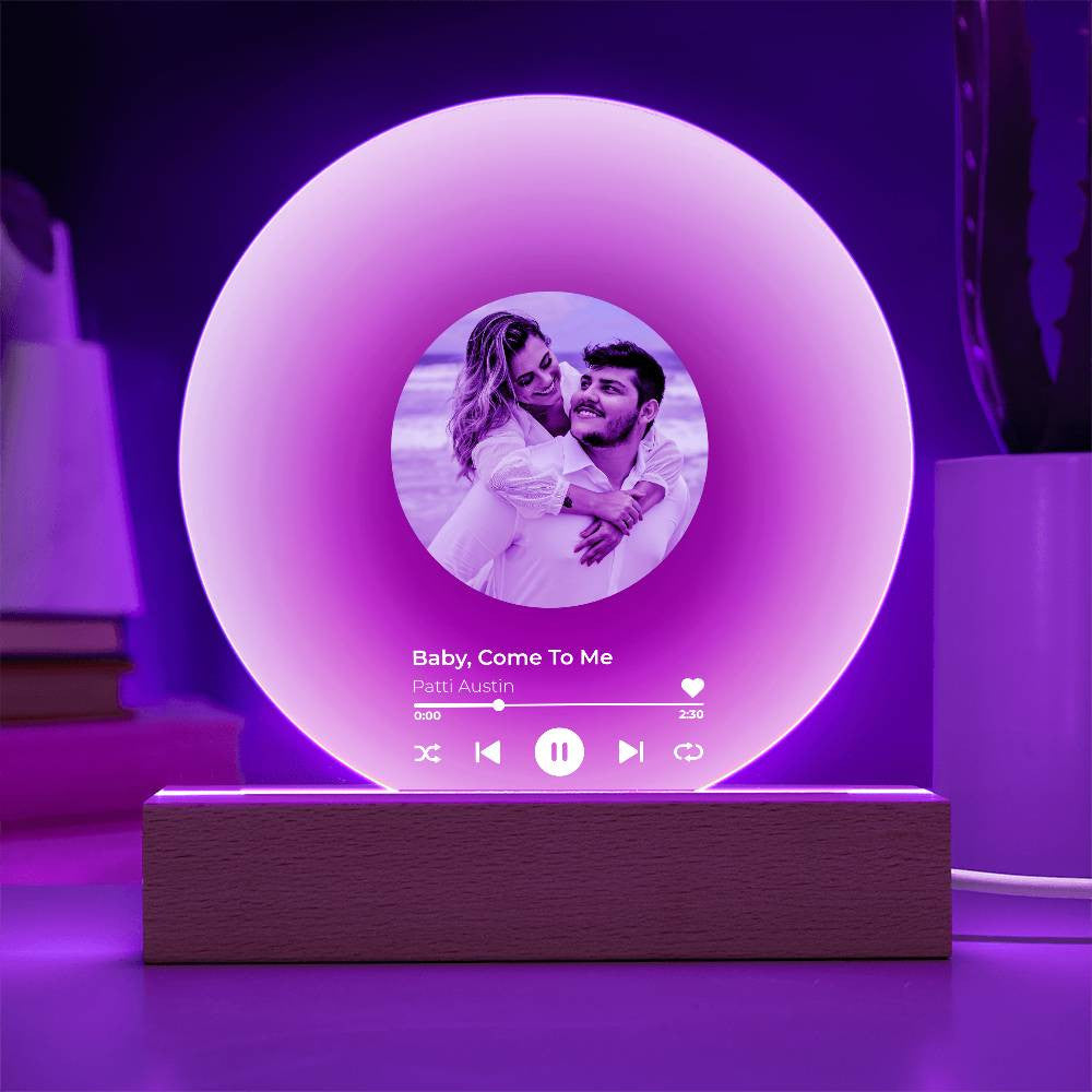 Personalized Vinyl Record with Photo - Acrylic Song Plaque