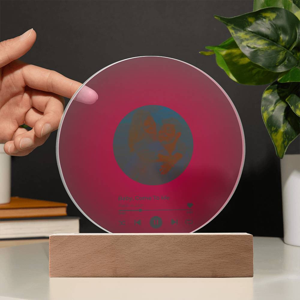 Personalized Vinyl Record with Photo - Acrylic Song Plaque