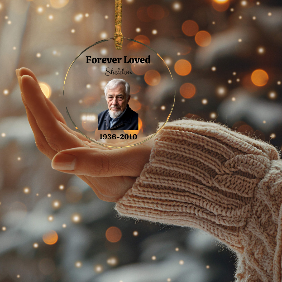 Forever Loved Personalized Memorial Photo Ornament