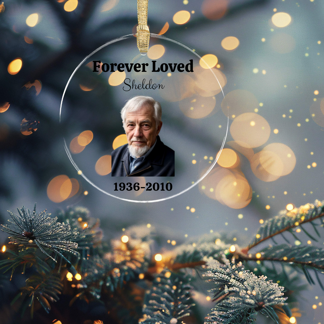 Forever Loved Personalized Memorial Photo Ornament