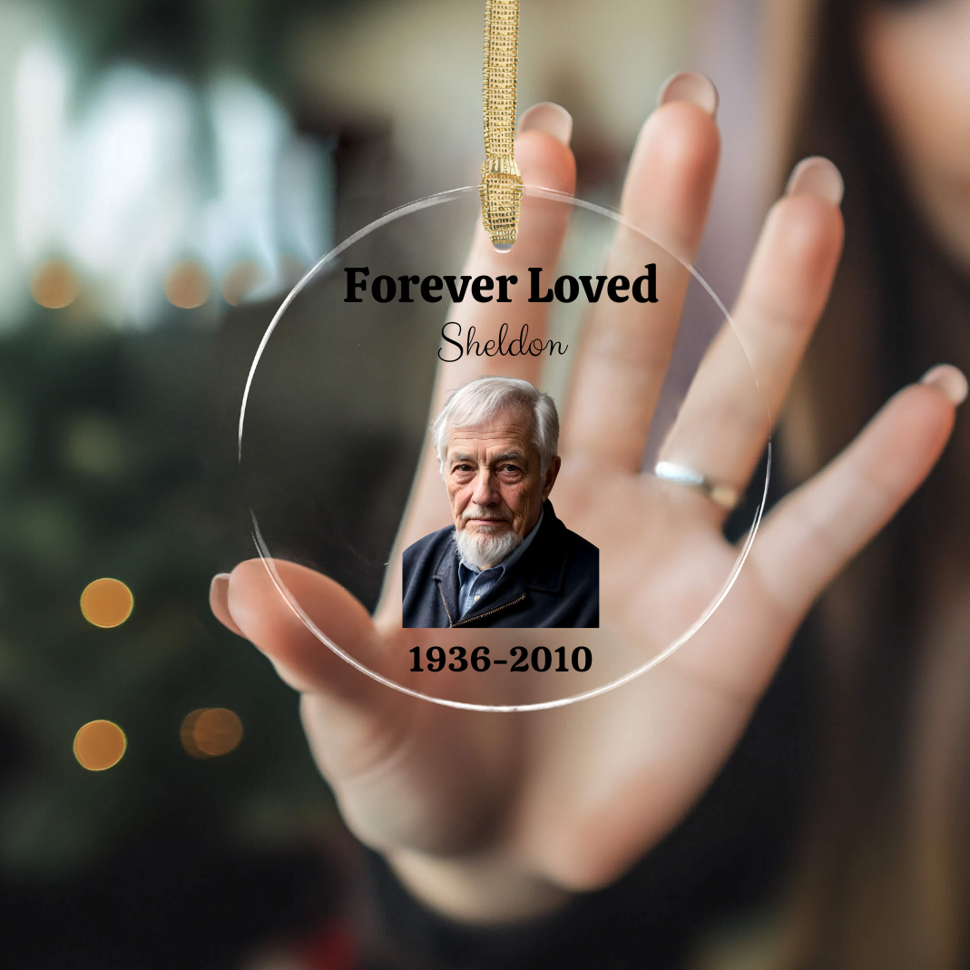 Forever Loved Personalized Memorial Photo Ornament