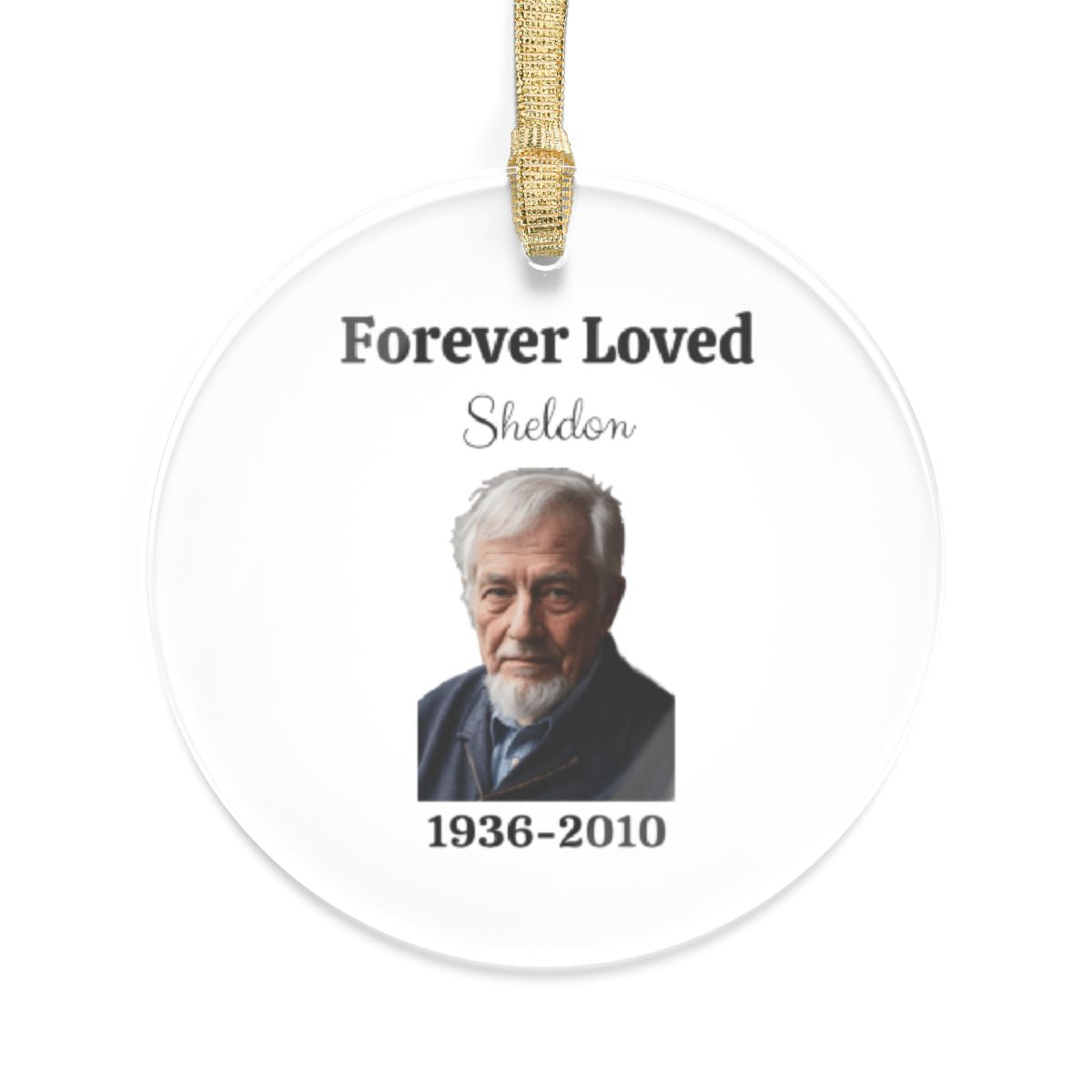 Forever Loved Personalized Memorial Photo Ornament