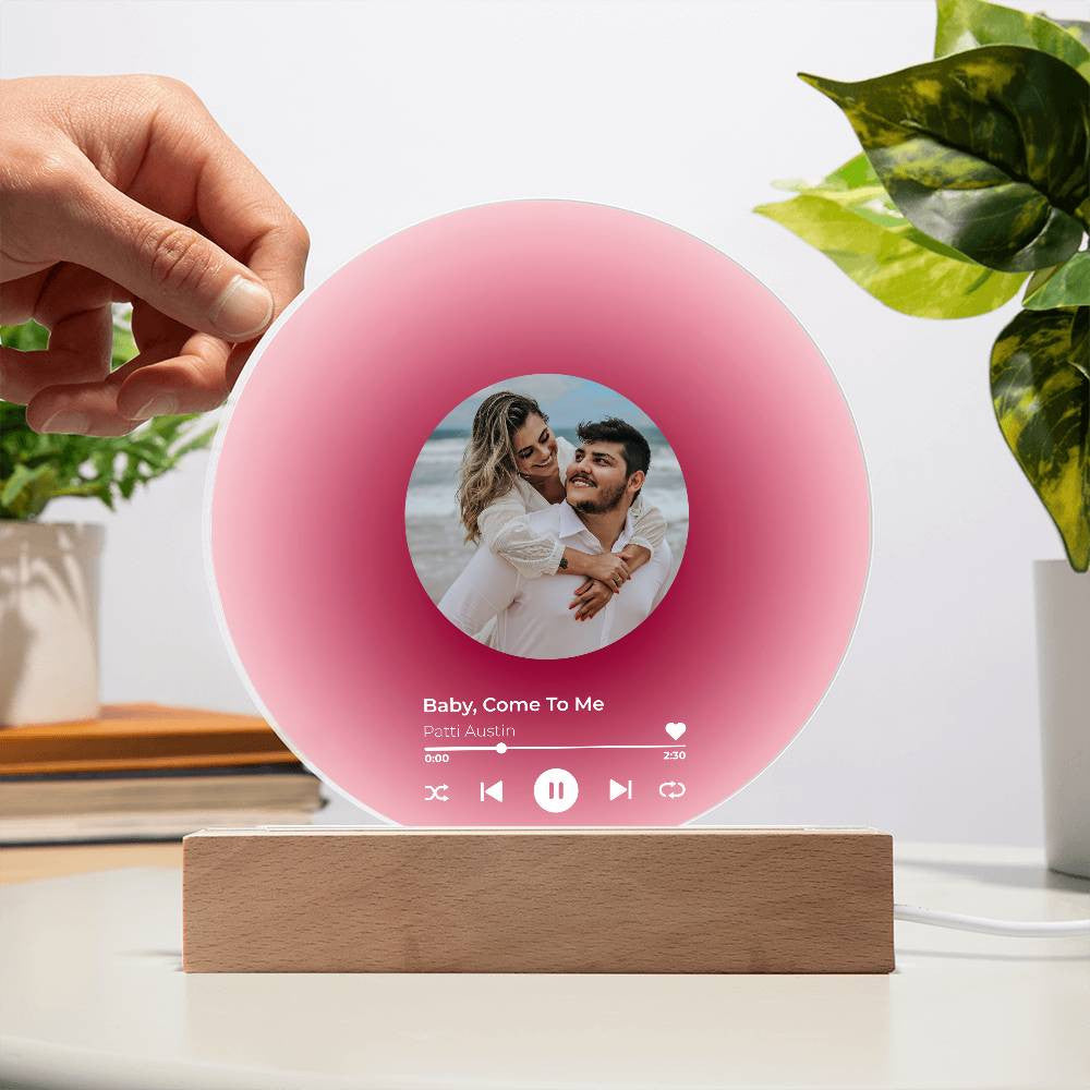 Personalized Vinyl Record with Photo - Acrylic Song Plaque