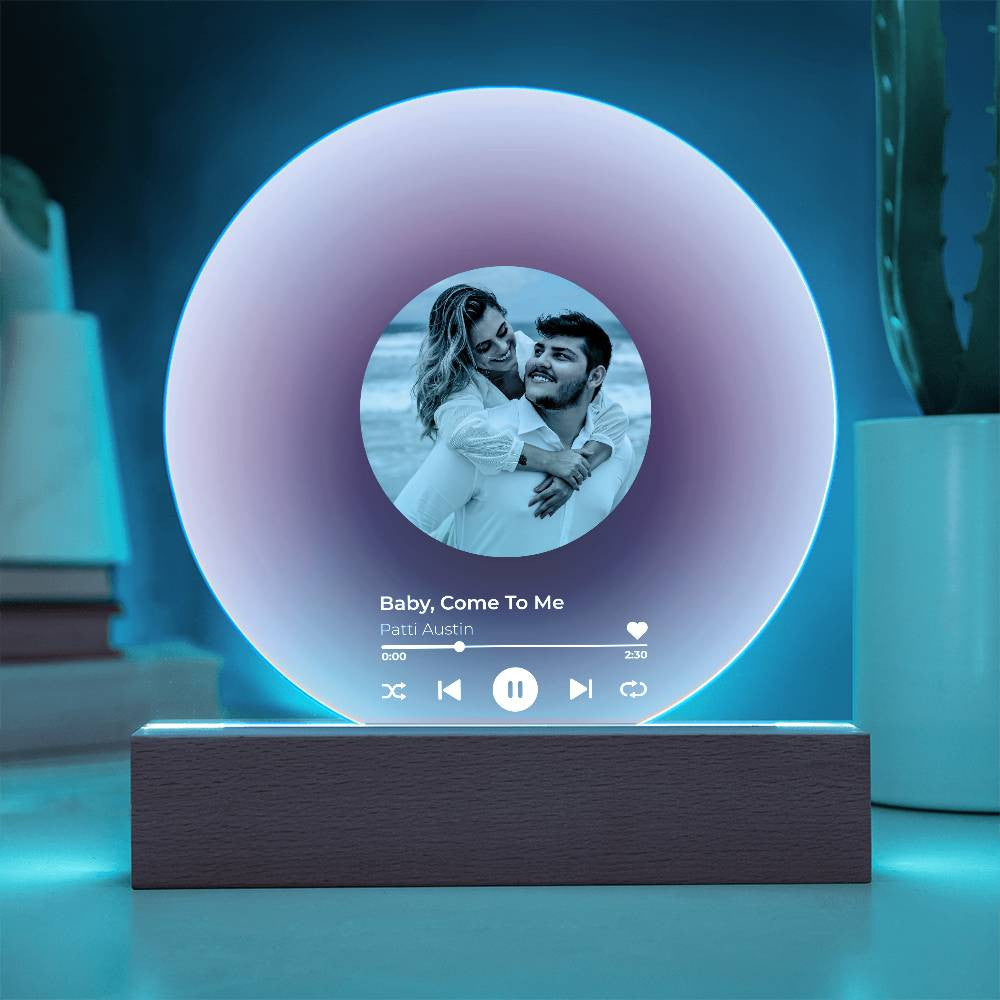 Personalized Vinyl Record with Photo - Acrylic Song Plaque