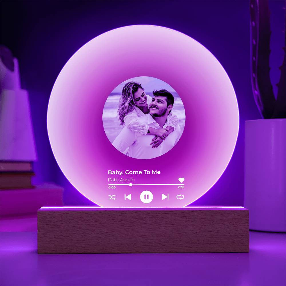 Personalized Vinyl Record with Photo - Acrylic Song Plaque