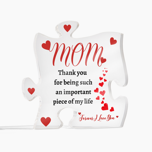 Mother's Day Gift | Thank you for being| Printed Acrylic Puzzle Plaque