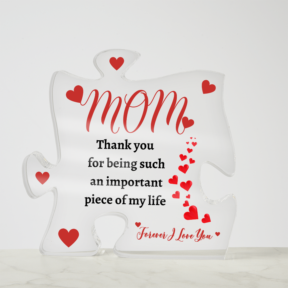 Mother's Day Gift | Thank you for being| Printed Acrylic Puzzle Plaque