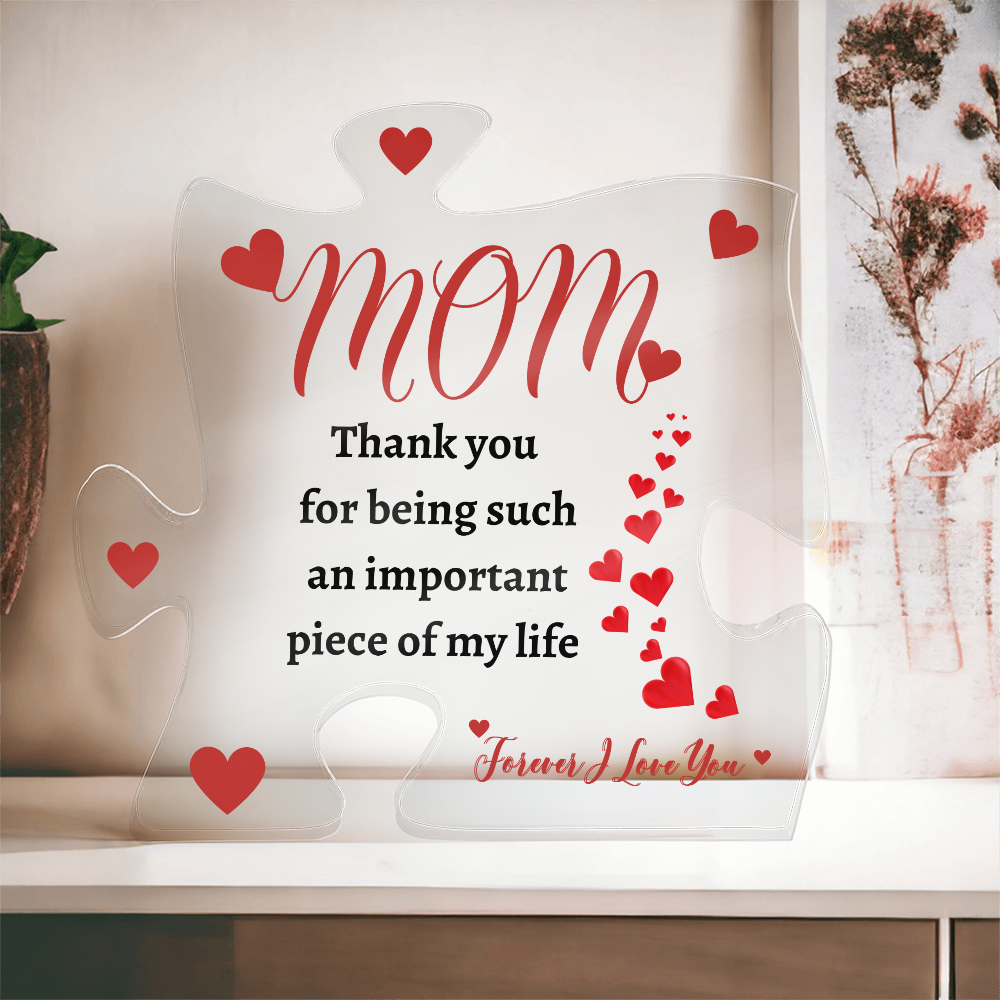 Mother's Day Gift | Thank you for being| Printed Acrylic Puzzle Plaque