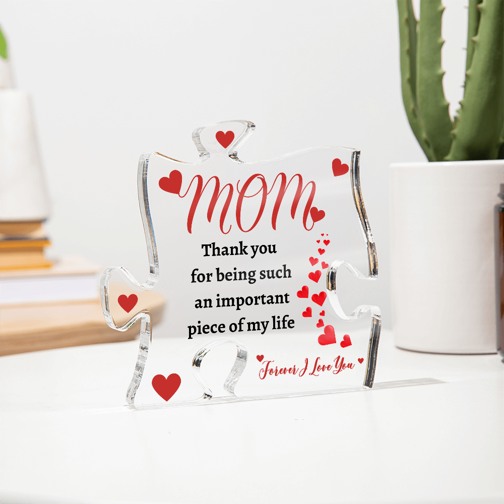 Mother's Day Gift | Thank you for being| Printed Acrylic Puzzle Plaque