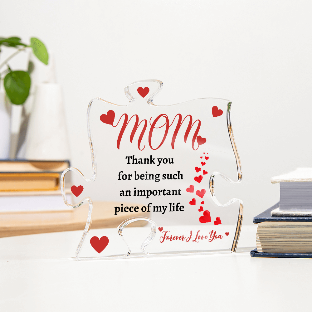 Mother's Day Gift | Thank you for being| Printed Acrylic Puzzle Plaque