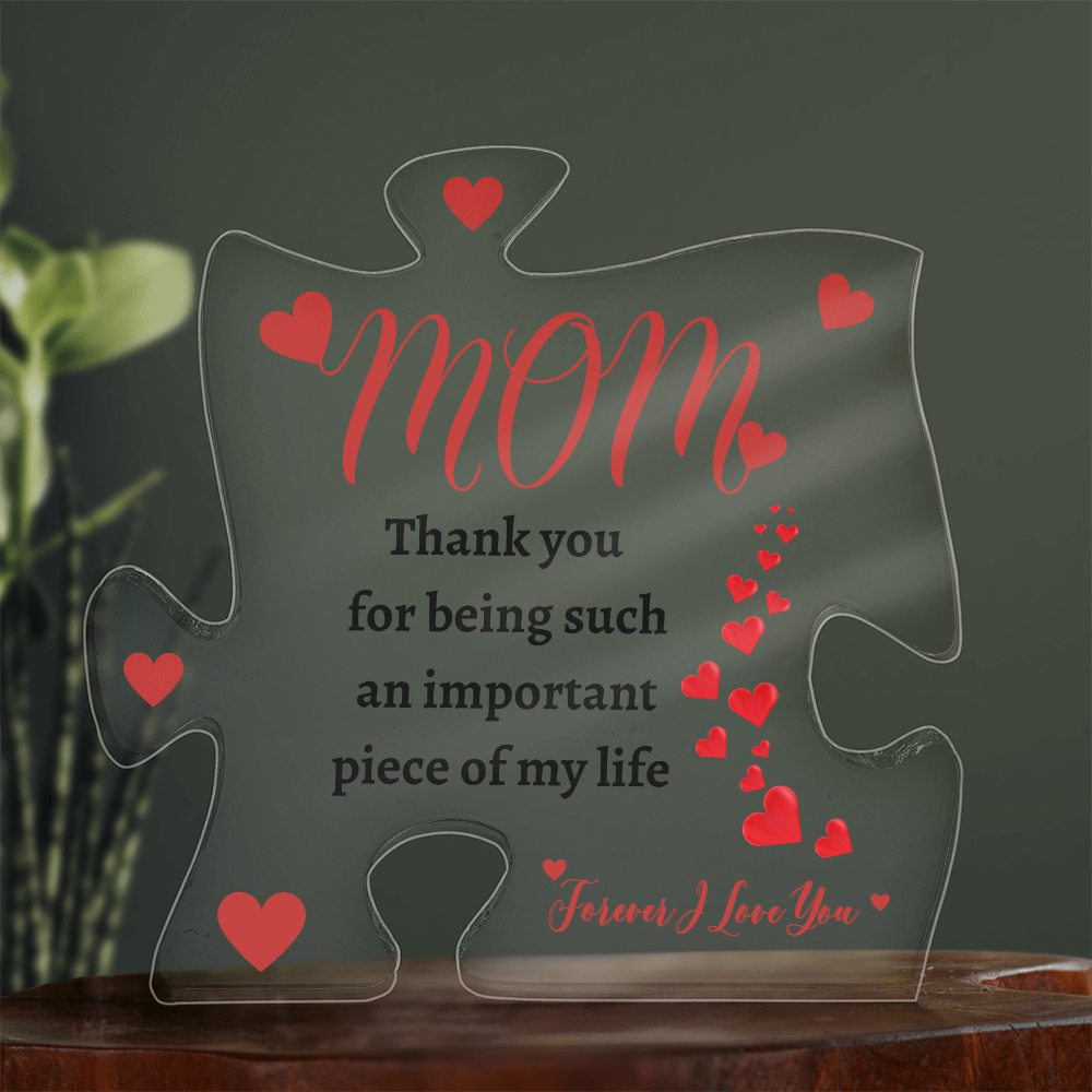 Mother's Day Gift | Thank you for being| Printed Acrylic Puzzle Plaque