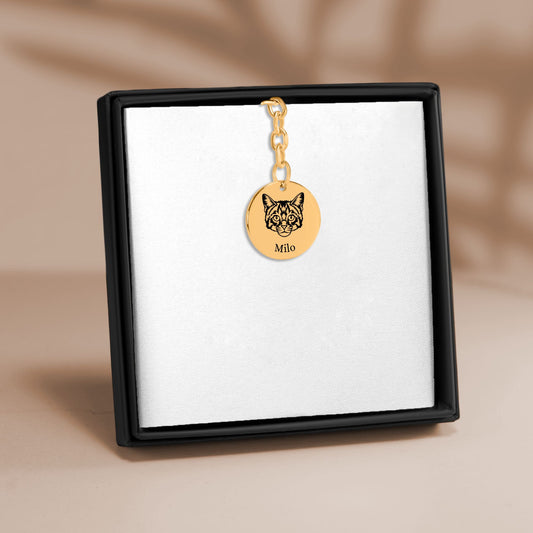 Custom Pet Portrait Keychain