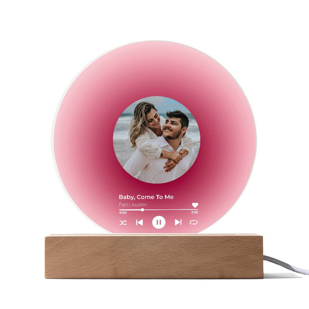 Personalized Vinyl Record with Photo - Acrylic Song Plaque