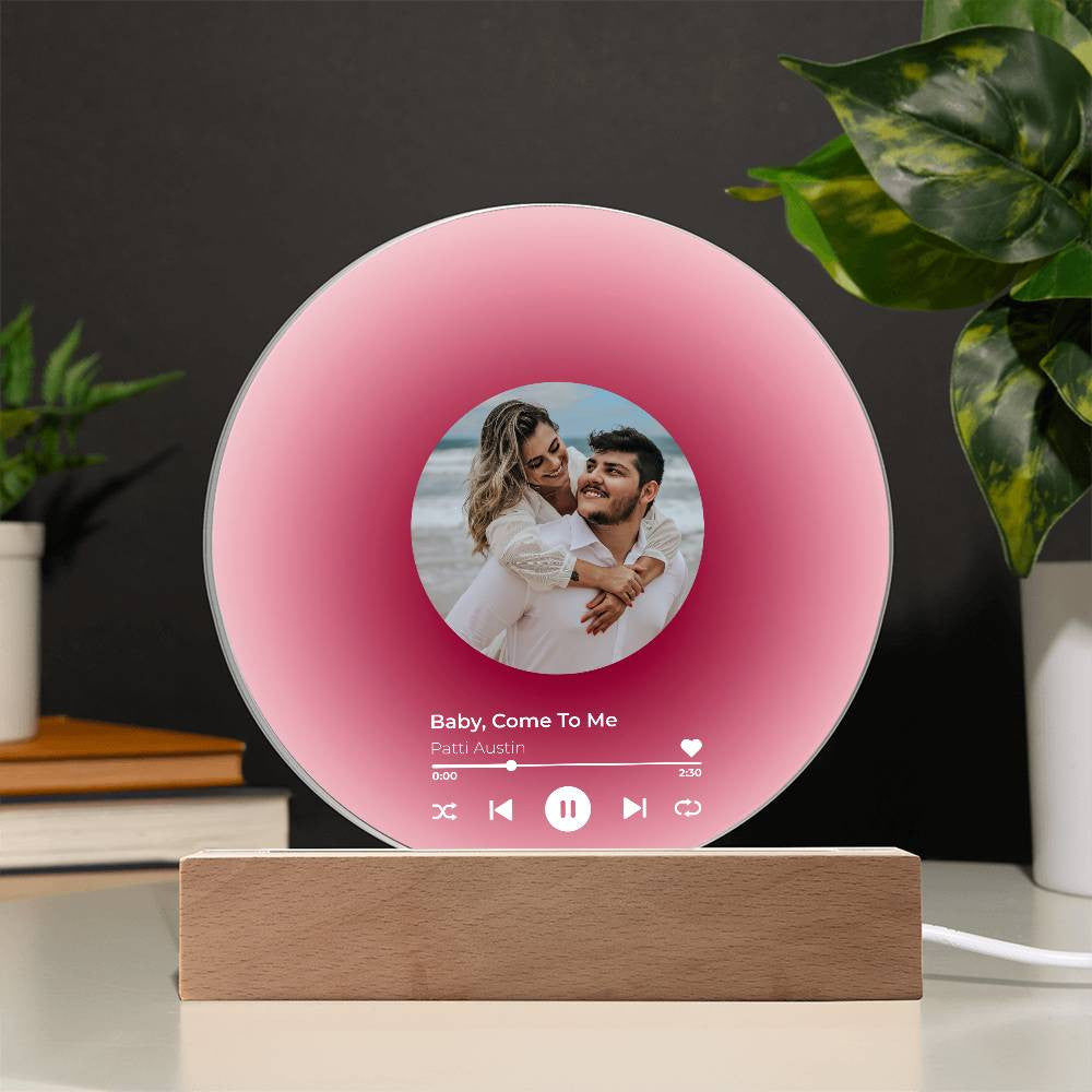 Personalized Vinyl Record with Photo - Acrylic Song Plaque